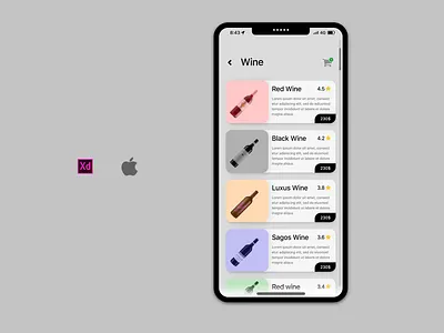 Wine sellar android app apple design ui