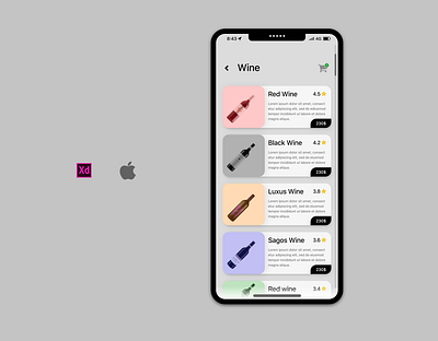 Wine sellar android app apple design ui