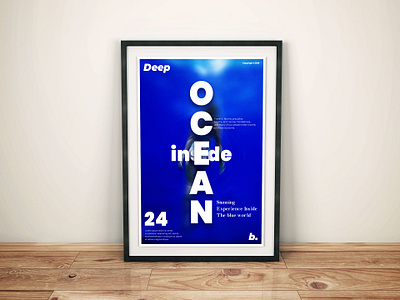 Ocean branding design flat illustration typography