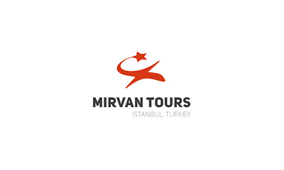 Mirvan Tours Logo airplane badges branding crescent design emblem icon logo logo design minimal moon plane star tour tourism trip trip planner turkey vector