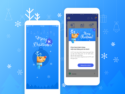 Merry Christmas and Happy New Year app chirstmas cute hifpt illustration new year popup splash theme ui winter yendao