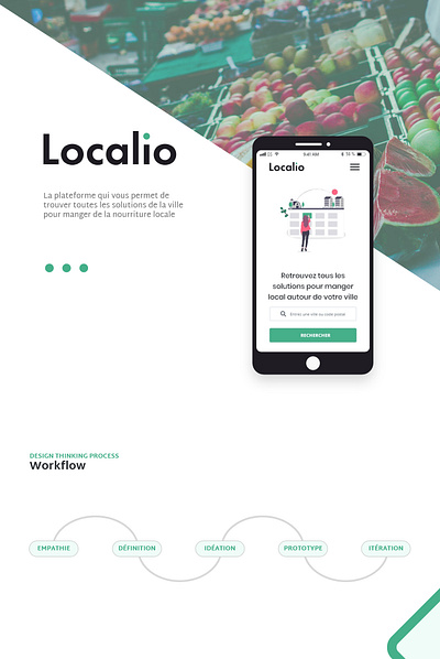 School project - Localio app design food ui ux web