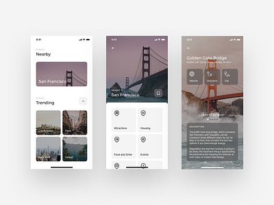 Places App | San Francisco app app design city icon interaction interface ios minimal mobile photography places product design san francisco sightseeing tourism travel ui ux ux design weekly