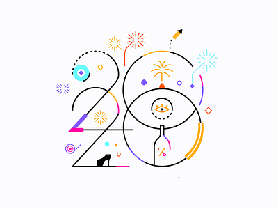 2020 | Happy New Year 💥✌ 2020 belcdesign blcstudio happy new year new year numbers patrykbelc print typography