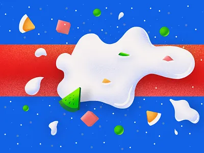 New Year #2 blue food green newyear red santa