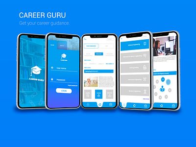 career guru mockup app ui career career guidance education ui mockup uidesign ux desgin