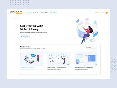 [Help Docs] SearchUnify api community documentation help landing page search search bar searching website