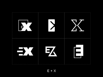 E+X • Logotype design illustration letters logo logotype