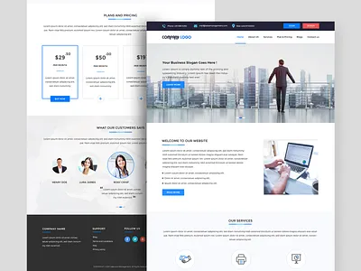 Business Website business businessman clean corporate design graphic illustrator landingpage minal mockup photoshop sketch stats ui ux webdesign website