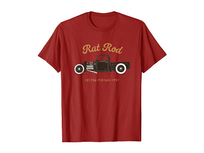 Rat Rod Vintage T-Shirt apparel car illustration clothing hot rod hot rods illustration old old school old skool old style oldschool patina rat rod rusty t shirt threadless truck vintage vintage car vintage cars