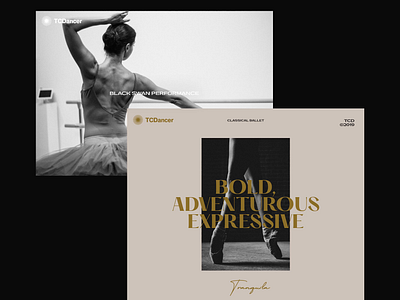 TCDancer / Classical Ballet ballet clean composition creative grid header layout logo logo mark moodboard simple typography webdesign website