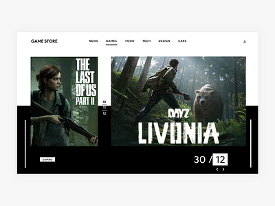 Game Blog Experience architecture blogging cars dark ui design flat game app game ui games icon illustraion invites minimal photography template theme ui design website
