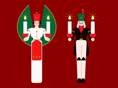 Christmas Deco: Engel und Bergmann(Angel and Mine worker) christmas decoration illustration newyear resolution sketch