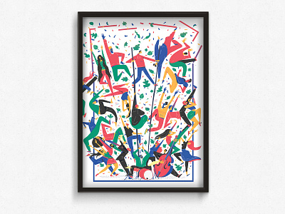 Concert dance dance dance music drum explosure festival illustration joyful trumpet violin