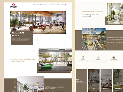 Skyland Project Detail architecture building construction design grid homepage page project shot structures style ui ux web web design website