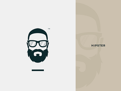 Hipster Logo barber shop beard branding character face gentleman hair head hipster human illustration logo man mark moustache retro silhouette sunglasses symbol vector