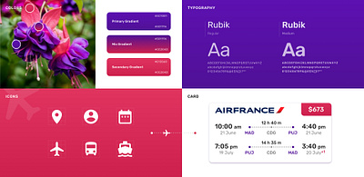 Booking App Styleguide app color colors concept design library material mobile natural palette styleguide ui