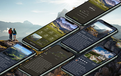 Hiking App Concept app color colors concept design ios iphone iphone x material mobile natural palette ui