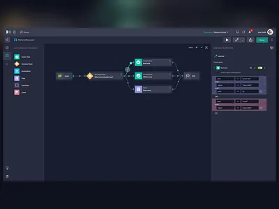 Resolve - Automation Designer (Animated UI Concept) adobexd automation commands desktop app desktop application devops devops app division flowchart hadzhiev it it automation prime primedivision resolve strahil ui design xd страхил хаджиев
