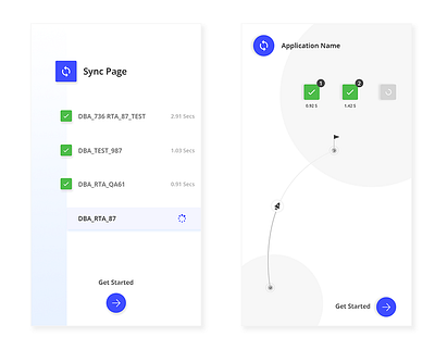 Mobile Sync Page animation app design icon illustration mobile mobile app splash ui vector