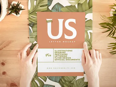 Free Hand Holding White US Letter Paper Mockup PSD free mockup freebie mockup psd paper mockup psd mockup us letter paper mockup