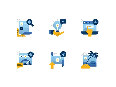 Fin Tech Icon Set beach branding dashboard finance finance app financial fintech fintech app icon icon set iconography icons invest money onboarding smart
