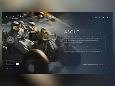 Ad Astra (Theatrical Website UI Design Concept) ad adastra animatedui animatedux astra browser design division hadzhiev prime primedivision strahil ui userexperience ux web webdesign webui страхил хаджиев