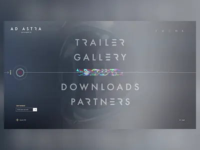 Ad Astra movie website navigation (Animated UI concept) ad adastra app astra brad campaign division hadzhiev movie pitt prime primedivision strahil theatrical ui ux webapp website страхил хаджиев