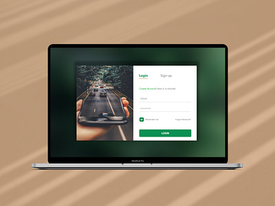 Login form design desktop app ui ui ux web design
