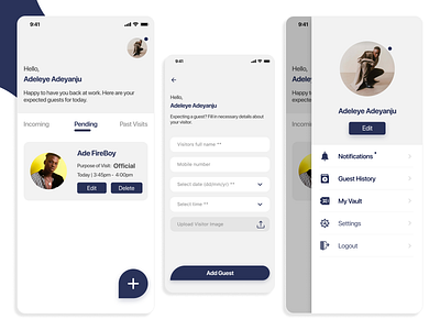 Office Visitor Management App design figma figmaafrica ui design uidesign