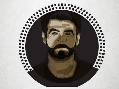 Technological Man design illustration logo