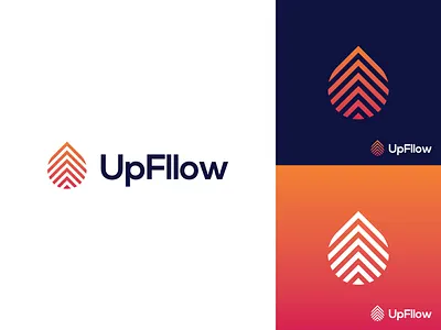 UpFllow - Logo abstract app logo brand identity branding business clean clever creative designer portfolio gradient logo logo desginer logo design logo inspiration logo mark logotype modern negative space simple unique