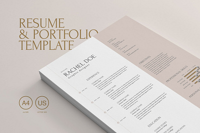 Resume & Portfolio Template clean resume creative resume curriculum vitae cv cv template download modern modern resume professional resume resume template template