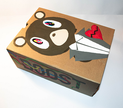 Hand painted Kanye West themed Yeezy box. 808s box heartbreak kanye kanye west kanyewest packaging paint sneakers yeezy