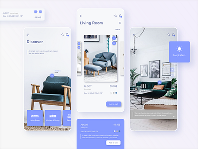 Furniture app app app design application application design blue dailyui design design app furniture furniture app inspiration mobile mobile app design mobile design mobile ui ui ui design uidesign uiux uxdesign