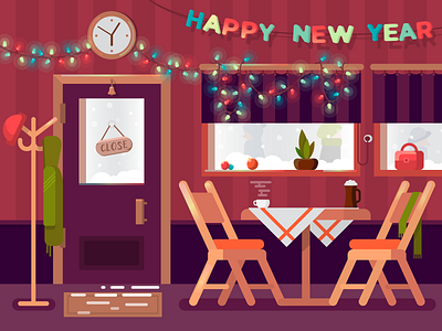 Happy New Year! 2020 adobe draw adobe illustration art artist artwork cafe celebrate design happy new year illustration illustration art illustrations illustrator new year vector vector art vector illustration vectorart winter