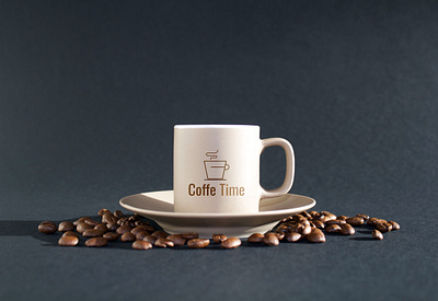 Coffe time brand identity coffeeshop line logo