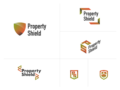 Property Shield logo search art branding design flat gradient graphic design icon illustration logo shield shield logo typography vector web