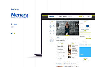 Menara Rebranding - Home page branding casa design iam maroc menara menu morocco news telecom ui ux