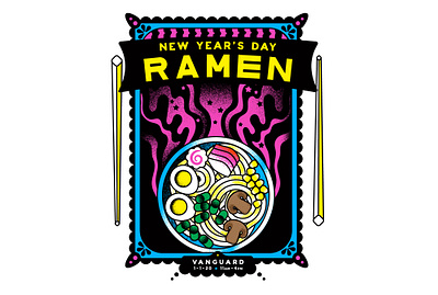 Ramen Poster design graphic design icon illustration restaurant design typography vector