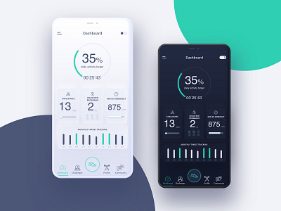 UI - Fitness app app chart dark darkmode dashboard design fitness mobile smartphone sport track tracking tracking app ui uidesign ux uxdesign white