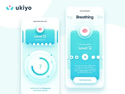 Ukiyo Mindfulness and Wellness mobile app app breathing fitness health health app healthcare healthcare app medical medical app medicine meditation meditation app mobile sleep wellness