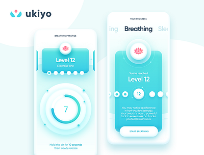 Ukiyo Mindfulness and Wellness mobile app app breathing fitness health health app healthcare healthcare app medical medical app medicine meditation meditation app mobile sleep wellness