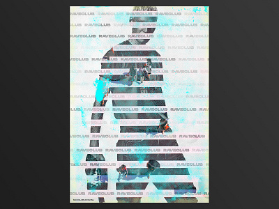 Xemrind Day 336 a poster every day club collage daily poster design gradient graphic graphic design minimal model photography photoshop poster poster a day print print design rave template texture typography