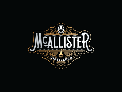 McAllister branding logo logo design logo designer logodesign logos logotype retro retro design whiskey whiskey and branding