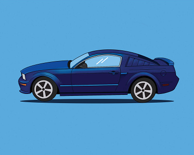 Ricky Jack auto blue brushes california car concept fast ford ford mustang illustration ipadpro mustang procreate vector vehicle wheels