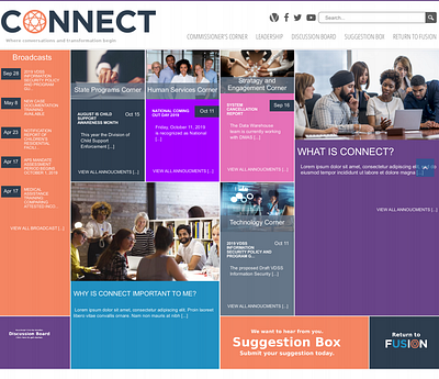 Connect Project - Home Page branding design ux web website