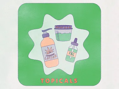 Topicals cannabis illustration