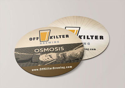 Off Kilter Brewing Coasters coaster design coasters design graphicdesign package design