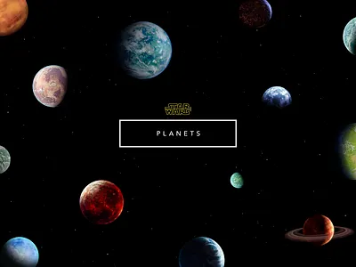 Star Wars - Planets art direction artwork astronomy black branding casestudy creative design disney episode 9 infographic lucasfilm personal project planets saga series space star wars starwars visual
